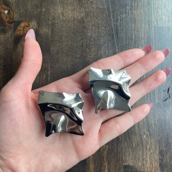 ✦NEW! Geometric Mirror Earrings✦ - Picture 8 of 8